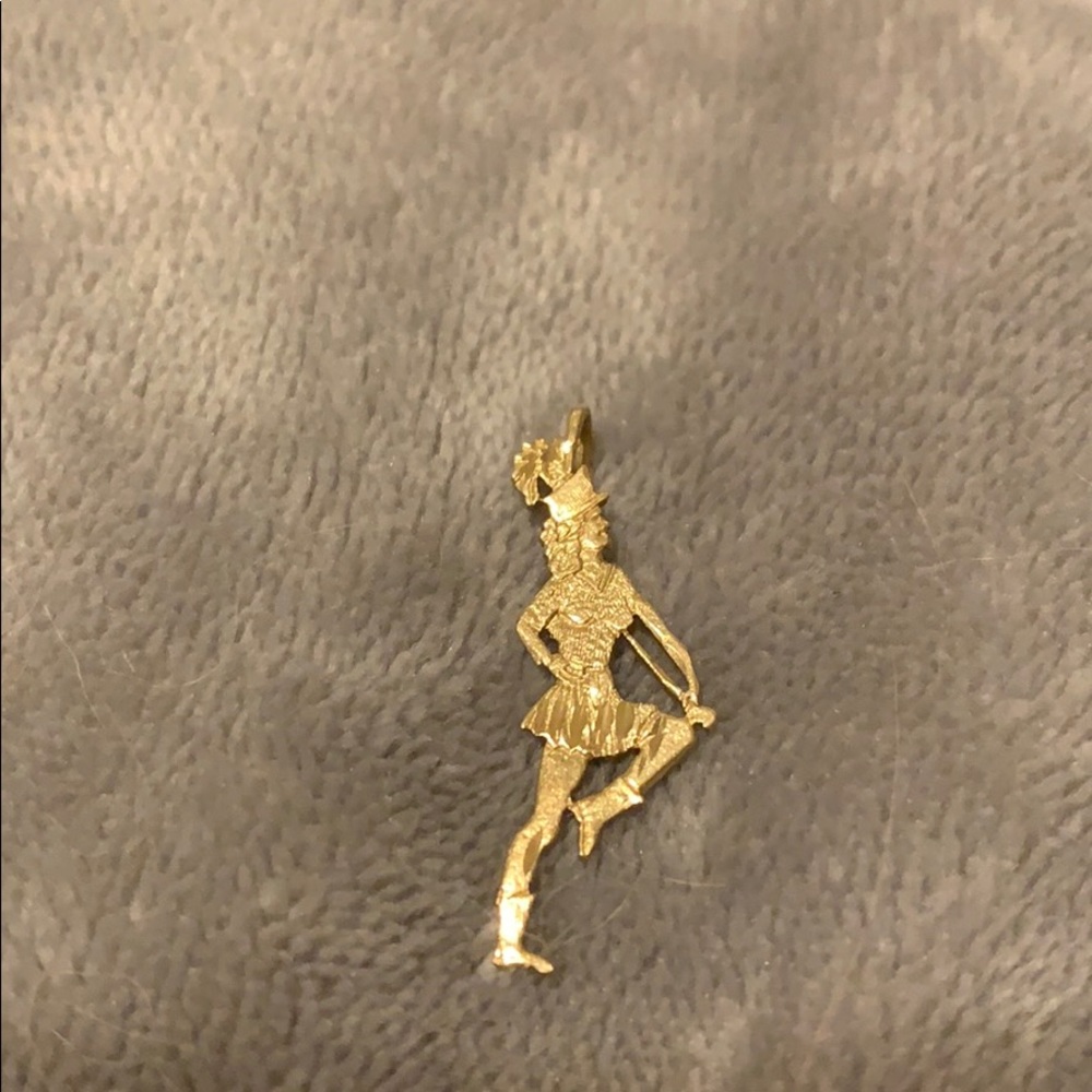 Gold majorette/ baton twirler charm